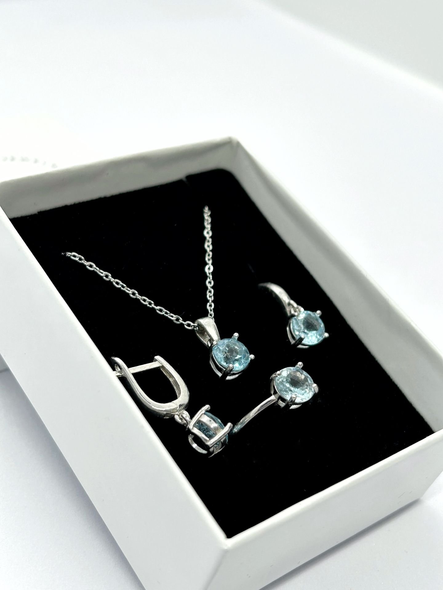 925 Ayar Gümüş Topaz Set