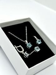 925 Ayar Gümüş Topaz Set