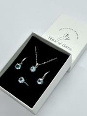 925 Ayar Gümüş Topaz Set